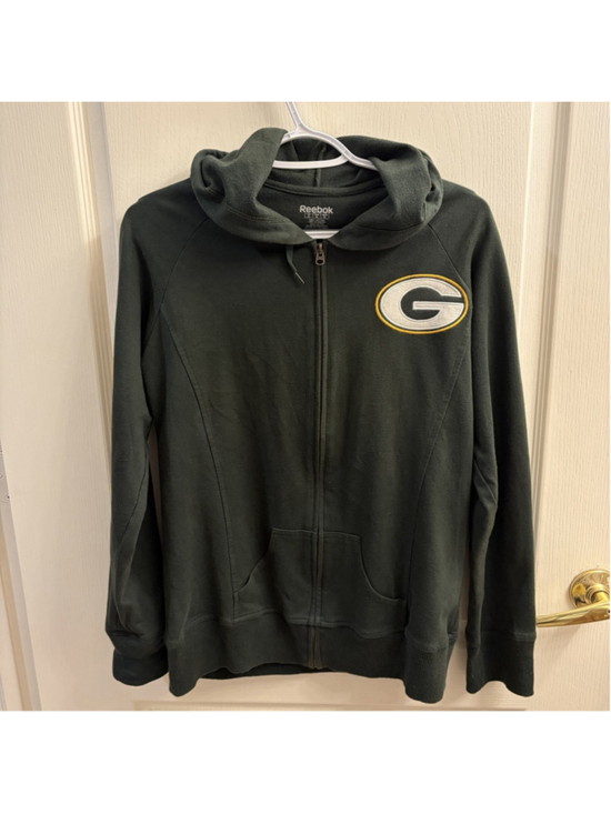 Reebok Tops - Green Bay Packers NFL Zip-Up Hoodie Size Xl Green Reebok